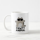 Mug Pawty Animal Funny Party Chat Pun (Gauche)