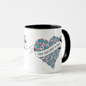 Mug Payer l'amour avec l'amour illustré proverbe portu (Devant droit)