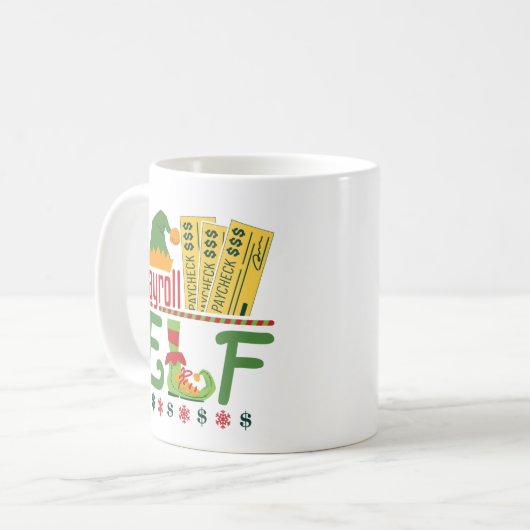 Mug Payroll Elf Noël commis de paye Gestionnaire (Devant gauche)