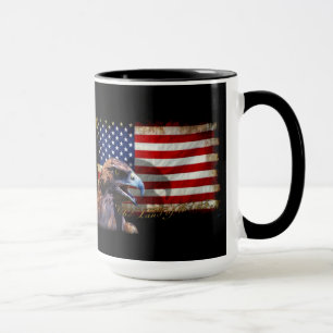Mug Pays du drapeau et de l'aigle patriotique libres d