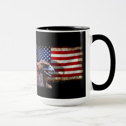 Mug Pays du drapeau et de l'aigle patriotique libres d (Droite)