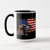 Mug Pays du drapeau et de l'aigle patriotique libres d (Gauche)