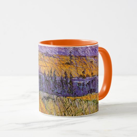 Mug Paysage à Auvers en pluie par Vincent van Gogh (Devant droit)