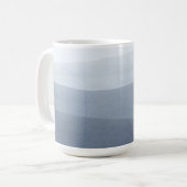 Mug Paysage Abstrait Bleu-Gris Tranquille (Devant gauche)