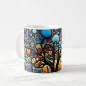 Mug Paysage Abstrait de l'arbre à fleurs colorées Natu (Devant gauche)