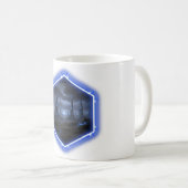 Mug Paysage Alien Bleu Avec Mandelbrot - (Devant droit)