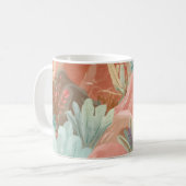 Mug Paysage aquarelle désert fleuri rose (Devant gauche)