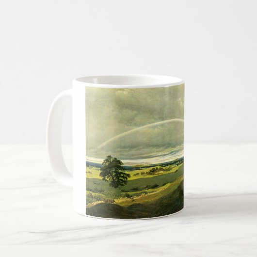 Mug Paysage avec arc-en-ciel (par Caspar David Friedri (Devant gauche)