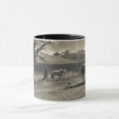 Mug Paysage avec chevaux (Centre)