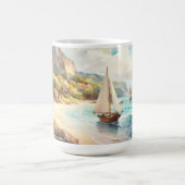 Mug Paysage avec mer et voiliers (Centre)