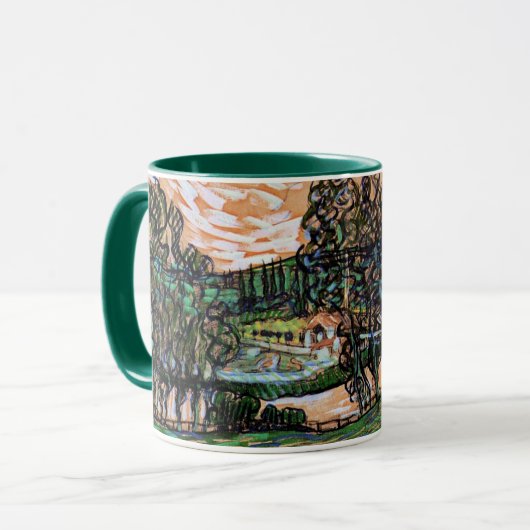 Mug Paysage avec un pont sur l'Oise (Devant gauche)