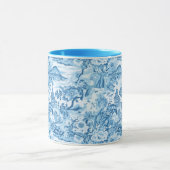 Mug Paysage classique en toile bleue (Centre)