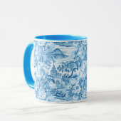 Mug Paysage classique en toile bleue (Devant gauche)