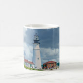 Mug paysage côtier du phare de Nouvelle-Angleterre (Centre)