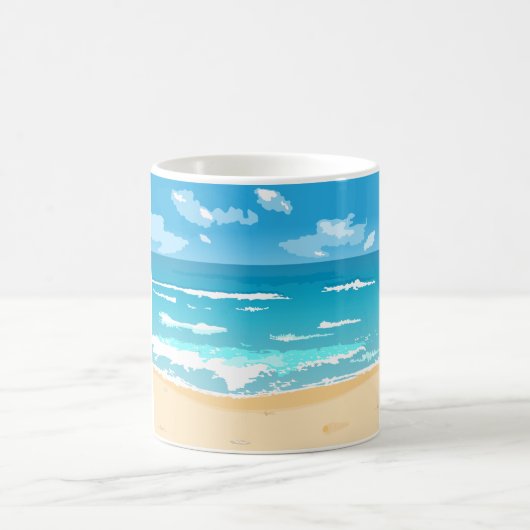 Mug Paysage côtier tropical d'Ocean Beach (Centre)