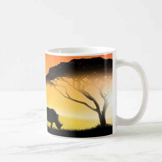 Mug Paysage d'Africain d'illustration (Droite)