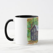 Mug Paysage d'aquarelle de la maison vintage (Gauche)