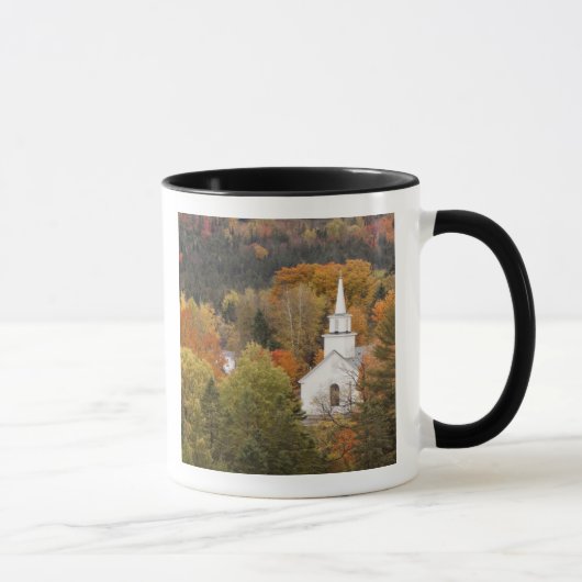 Mug Paysage d'automne avec église, Vermont, États-Unis (Droite)
