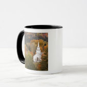 Mug Paysage d'automne avec église, Vermont, États-Unis (Devant gauche)