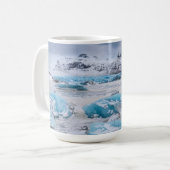 Mug Paysage de glace de glacier, Islande (Devant gauche)