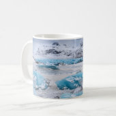 Mug Paysage de glace de glacier, Islande (Devant gauche)