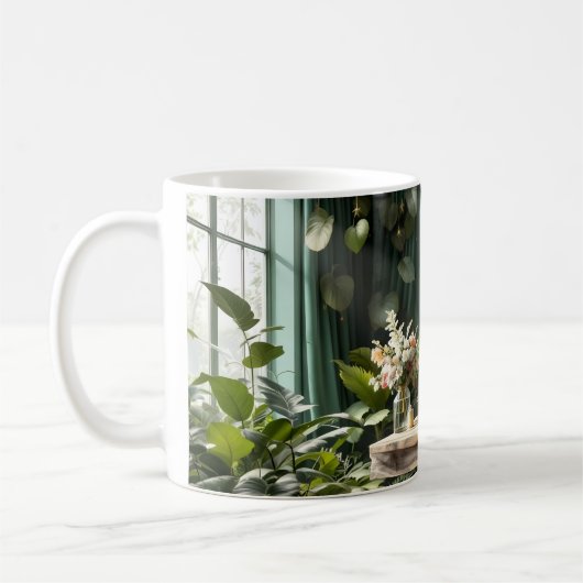 Mug Paysage de jardin romantique (Gauche)