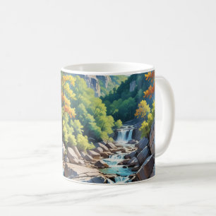 Mug Paysage de la cascade de Serene Mountain