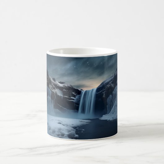 Mug Paysage de la cascade en Islande (Centre)