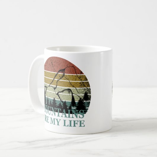 Mug Paysage de la forêt de pins (Devant gauche)