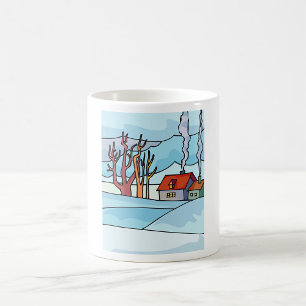 Mug Paysage de la maison d'hiver