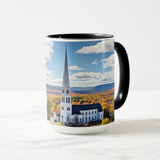 Mug Paysage de la Nouvelle-Angleterre à l'automne (Devant droit)