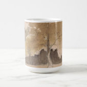 Mug Paysage de l'arbre vintage, tons neutres Aquarelle (Centre)