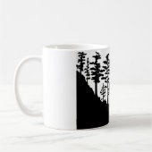 Mug Paysage de monochrome de silhouette (Gauche)