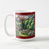 Mug Paysage de moutons : L'art topiaire devenu laineux (Gauche)