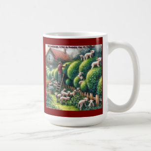 Mug Paysage de moutons : L'art topiaire devenu laineux
