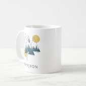 Mug Paysage de nature géométrique moderne personnalisé (Devant gauche)