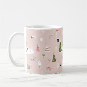 Mug Paysage de Noël mignon et motif en t