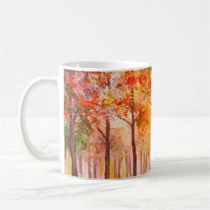 Mug Paysage de peinture à l'huile - forêt d'automne co