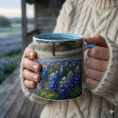 Mug Paysage de prairie aux bleuets du Texas