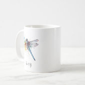 Mug Paysage de rêve de libellule, personnalisé (Devant gauche)