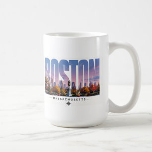 Mug Paysage de voyage de l'horizon du port de Boston M