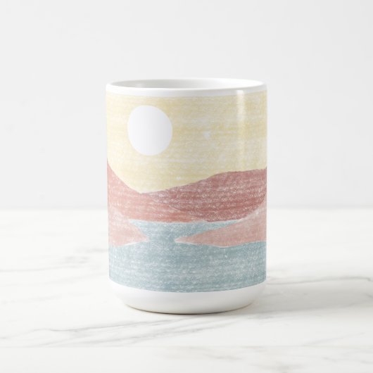 Mug paysage dessiné main (Centre)