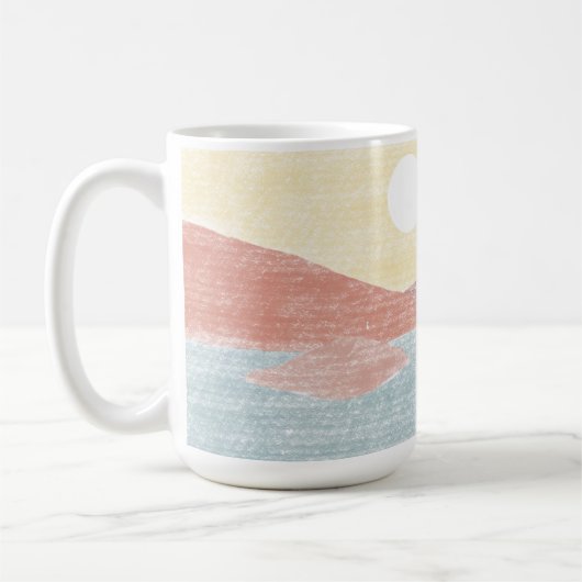 Mug paysage dessiné main (Gauche)