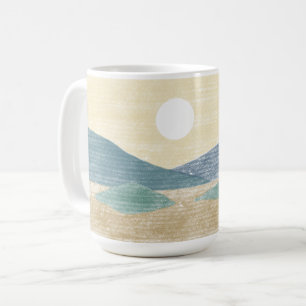 Mug paysage dessiné main