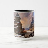 Mug Paysage D'Hiver Avec Frozen River Art Classique (Centre)