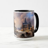 Mug Paysage D'Hiver Avec Frozen River Art Classique (Devant droit)