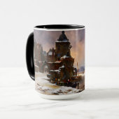 Mug Paysage D'Hiver Avec Frozen River Art Classique (Devant gauche)
