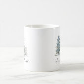 Mug Paysage d'hiver Paix sur Terre Aquarelle (Centre)