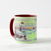 Mug Paysage D'Hiver ROMANTICA Avec Pansies (Devant gauche)