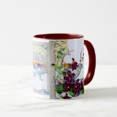 Mug Paysage D'Hiver ROMANTICA Avec Pansies (Devant droit)